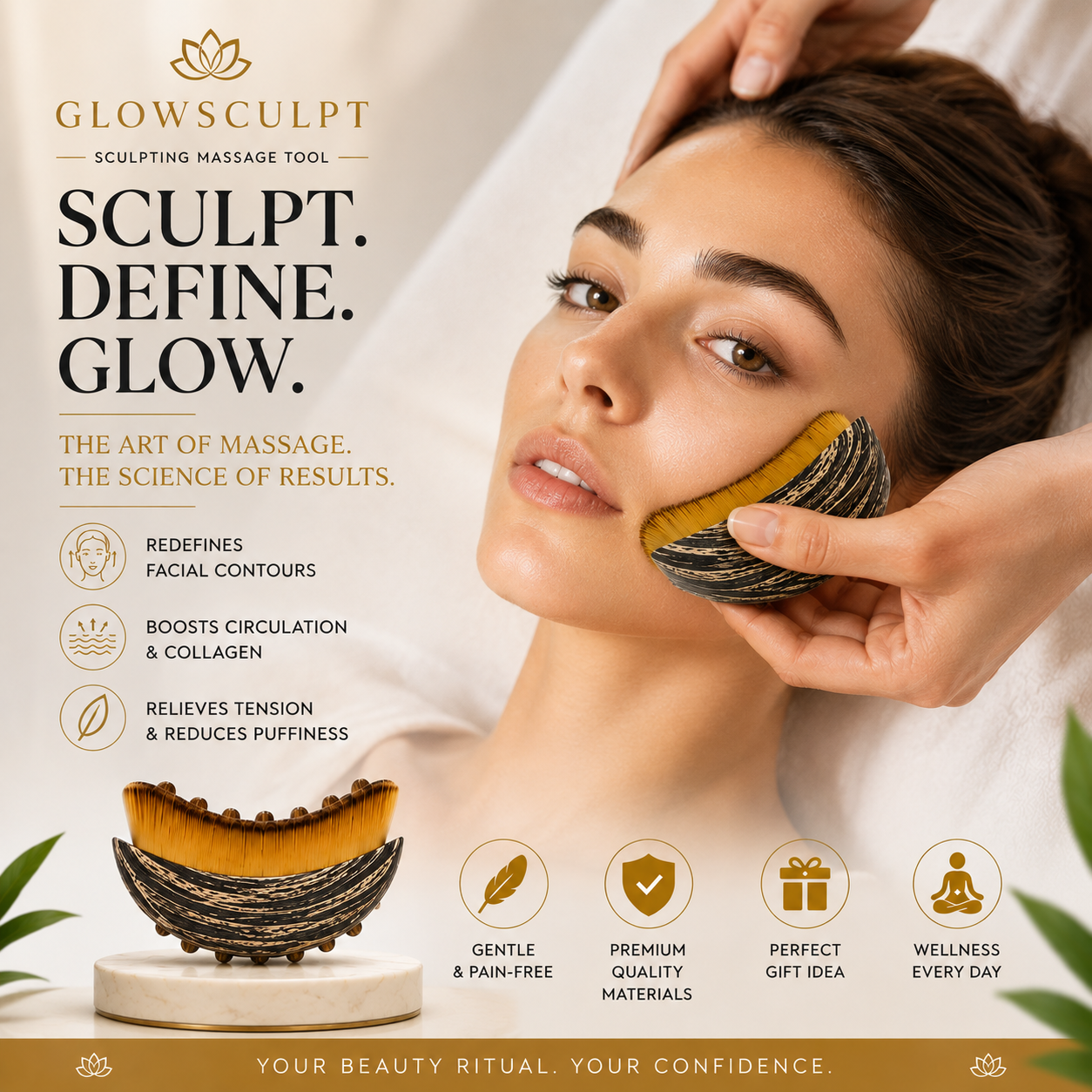 Glow Sculpt – Lymphatic Contour Face Brush